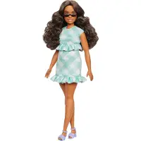 Barbie - Fashionistas Doll Mint Green Dress with Glasses - - HYT96