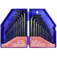 Workpro Zeskant Stiftsleutelset 0.7 mm, 0.9 mm, 1.3 mm, 1.5 mm, 2.0 mm, 2.5 mm, 3.0 mm, 4.0 mm, 4.5 mm, 5.0 mm, 5.5 mm, 6.0 mm, 7.0 mm, 8.0 mm, 10.0 mm 30-delig