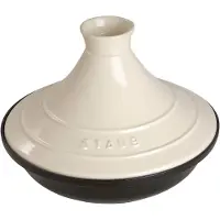 Staub Tajine 28 cm - zwart-crème