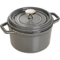 Staub Ronde Cocotte 14 cm - grafietgrijs 0,8 l