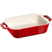 Staub Rechthoekige gratineerschaal 14 x 11 cm - kers 0,4L