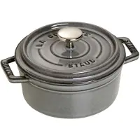 Staub Ronde Cocotte 12 cm - grafietgrijs 0,4 l