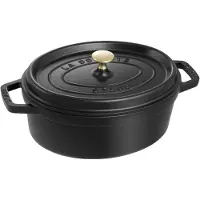 Staub Gietijzeren Braadpan Ovaal Zwart 29 cm/4,25 l