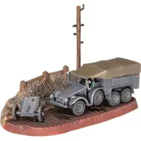 Wittmax Modelbouwpakket Militaire voertuigen - 63344 Krupp Protze KFZ 69 met 3,7cm Pak - Model Set Plastic - 1:76 - Modelbouw