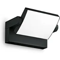 Ideal Lux LED-wandlamp buiten Swipe, zwart, metaal, Modern, LED wandlamp buiten