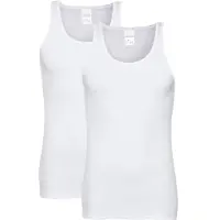 Schiesser - Heren 2-Pack Sport Tanktop Wit - XL