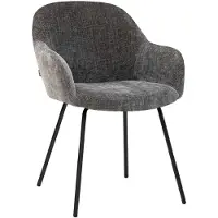 Kick Collection Arda - Eetkamerstoel - Comfortabele zitting met armleuningen - Donkergrijs