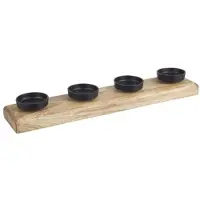 Bizzotto Kerst decoraties P.CANDELA 4P GILLIAN RETT NAT-NERO 50X10 dames One size