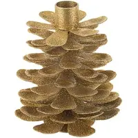 Bizzotto Kerst decoraties P.CANDELA 1P PINEAL ORO H14 dames One size