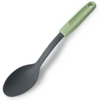 Fackelmann Ecolution Serveerlepel – Kooklepel van houtvezel en bioplastic – 33 cm x 6 cm grote pollepel in mintgroen/steengrijs