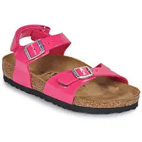 Birkenstock Platte sandalen Rio AS Kids BF Patent Fuchsia Tulip kind 39
