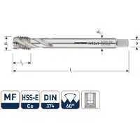 Rotec HSSE 800 M.Tap DIN 374-C/35°MF M10 x 1,0 - 335.1010C