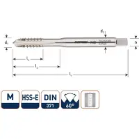 Rotec HSSE UNI M.Tap DIN 371 M 3/Onderbroken draad - 3330300