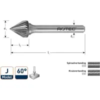 Rotec HM-Stiftfrees 9,6 mm model J