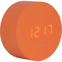 Karlsson Wekker Spry Round - Oranje - Ø9cm - Scandinavisch - Wekker voor slaapkamer - Wekkers
