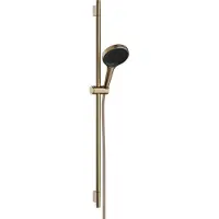 Hansgrohe rainfinity doucheset 130 3jet ecosmart met glijstang s puro 90 cm, push-schuifstuk en designflex textiel doucheslang 160 cm, brushed bronze
