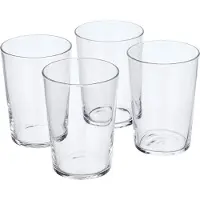 Sans marque Cidre glazen - Longdrink glazen - Dranken serveren - Gehard glas - Set van 4 - Transparant