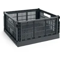 HAY Opbergbox Colour Crate Large Square Charcoal