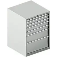 Schäfer Shop Ladekast WSK 54-36, staal, 7 laden, tot 75 kg, B 1023 x D 725 x H 1000 mm, lichtgrijs/lichtgrijs