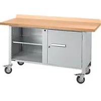 Schäfer Shop Mobiele werkbank PWi 150-1, beuken multiplex blad, tot 400 kg, B 1500 x D 700 x H 840 mm