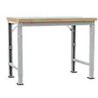 Manuflex werkbank Profi speciaal, tafelblad kunststof, 1250 x 700 mm, aluminium zilver