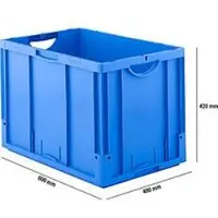 Ssi Eurobox serie LTB 6420, van PP, inhoud 82,3 l, zonder deksel, blauw