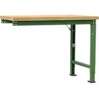 Manuflex aanbouw-werkbank Profi speciaal, tafelblad multiplex, 1250 x 700 mm, resedagroen