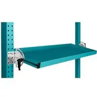 Manuflex kantelbare opbergconsole, voor de serie Universal of Profi, bruikbare diepte 345 m, voor tafelbreedte 1250 mm, waterblauw
