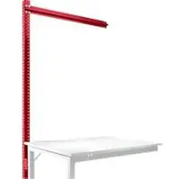 Manuflex Opbouwframe voor aanbouwtafel STANDAARD werktafel-/werkbanksysteem UNIVERSAL/PROFI, 1250 mm, robijnrood