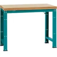 Manuflex werkbank Profi standaard, Tafelblad multiplex B 1250 x D 700, waterblauw