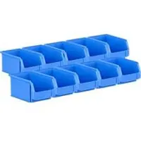 Ssi Magazijnbak LF 221 - polypropeen - L 234 x B 150 x H 122 mm - 2,7 l - blauw - 10 stuks - ons merk