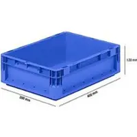 Ssi Lichte Eurobox ELB 4120, van PP, inhoud 10,9 l, zonder deksel, blauw