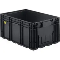 Ssi Eurobak R-KLT 6129, kunststof, B 600 x D 400 mm, tot 20 kg, zwart geleidend
