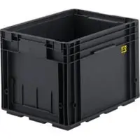 Ssi Eurobak R-KLT 4129, kunststof, B 400 x D 300 mm, tot 20 kg, zwart geleidend