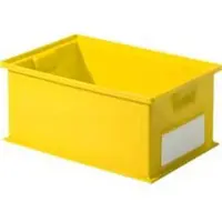 Ssi Stapelbak 14/6-2, inhoud 21 l, tot 30 kg, met verzonken greep, L 465 x B 314 x H 198 mm, polypropeen, geel