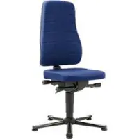 BIMOS Bureaustoel All-in-One 9640, met glijder, stoffen bekleding, blauw