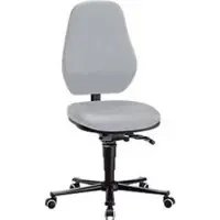 BIMOS Labostoel Basic, met wielen, kunstleer, Stamskin Top grijs