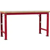 Manuflex werkbank Profi speciaal, tafelblad kunststof, 1750 x 700 mm, robijnrood