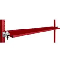 Manuflex kantelbare opbergconsole, voor de serie Universal of Profi, bruikbare diepte 195 mm, voor tafelbreedte 2000 mm, robijnrood