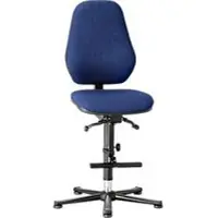 BIMOS Labostoel Basic, met opstaphulp, stoffen bekleding, Duotec blauw