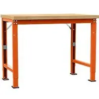 Manuflex werkbank Profi speciaal, tafelblad multiplex, 1250 x 700 mm, roodoranje