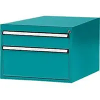 Manuflex onderbouw met schuifladen, voor werkbank Profi diepte 700 mm, waterblauw