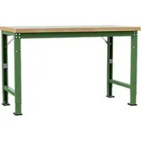 Manuflex werkbank Profi speciaal, tafelblad kunststof, 1500 x 700 mm, resedagroen