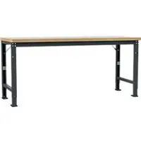 Manuflex werkbank Profi speciaal, tafelblad kunststof, 2000 x 700 mm, antraciet