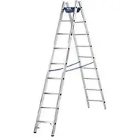 Krause Dubbele trapladder, 2 x 8 sporten, + toolbag GRATIS