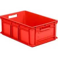 Ssi Stapelbak Eurobox serie EF 6220 - PP - L 600 x B 400 x H 220 mm - 43,5 l - gesloten wanden - open handgrepen - rood