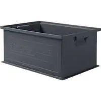 Ssi Stapelbak serie 14/6-2, van PP, ESD-geleidend, inhoud 21 l, zwart