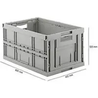 Ssi Vouwdoos in EURO-maat FK 6320, L 600 x B 400 x H 320 mm, 64 l, grijs