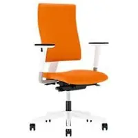 Nowy Styl Bureaustoel 4ME, zonder armleuningen, wit/oranje