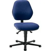 BIMOS Labostoel Basic, stoffen bekleding, Duotec blauw